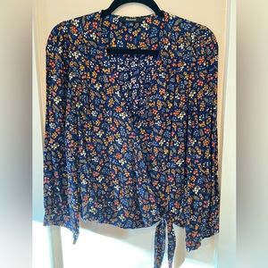 MADEWELL Floral Wrap Top
